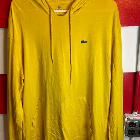 lacoste yellow hoodie